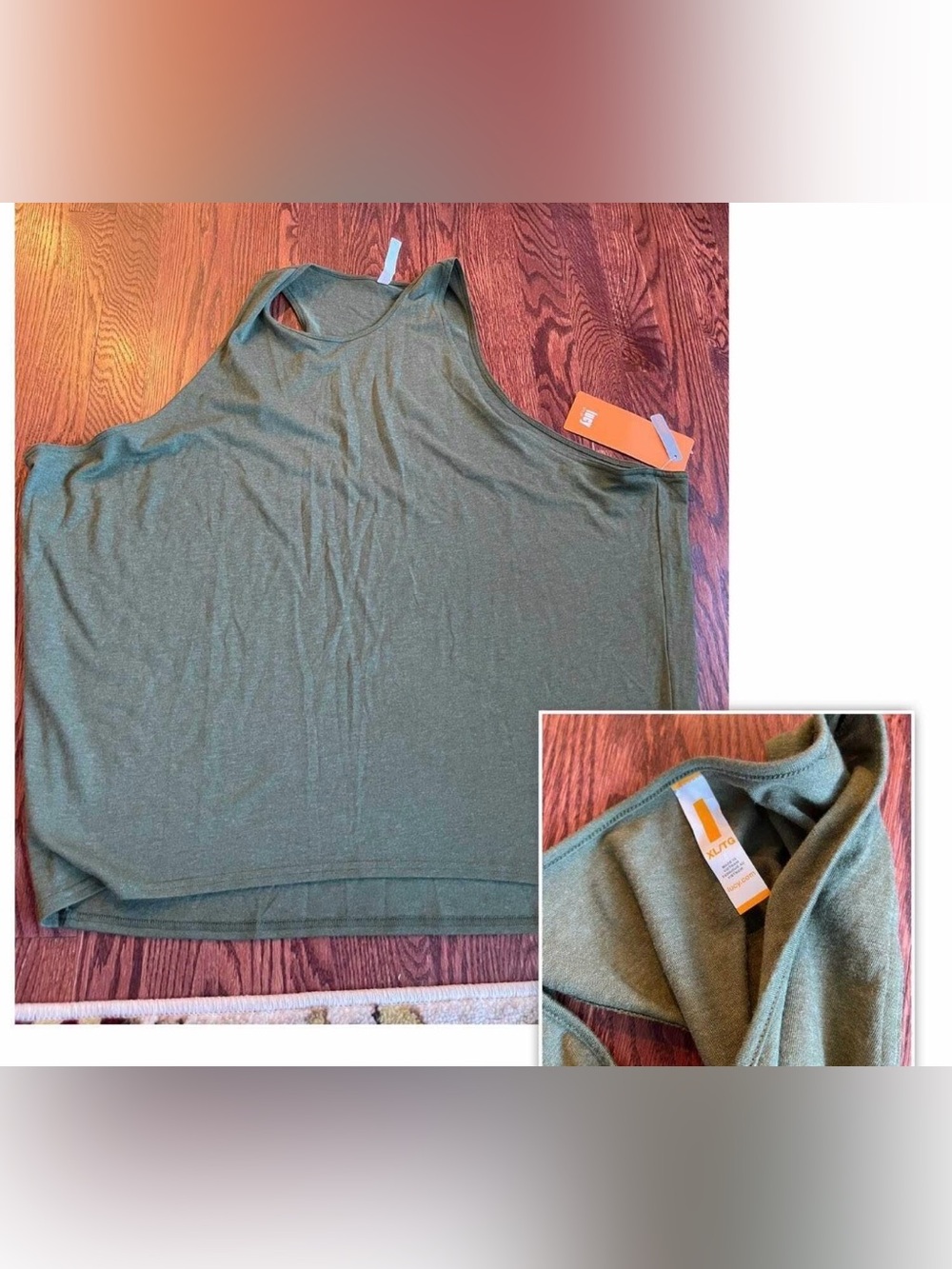 Lucy.com Olive Green Sleeveless Tank Top